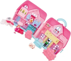 1 Set Portable Doll House Kit Two Storey Villa Mold for Family Role Play Safe DIY Playset for Imaginative Play and Decoration Random Color