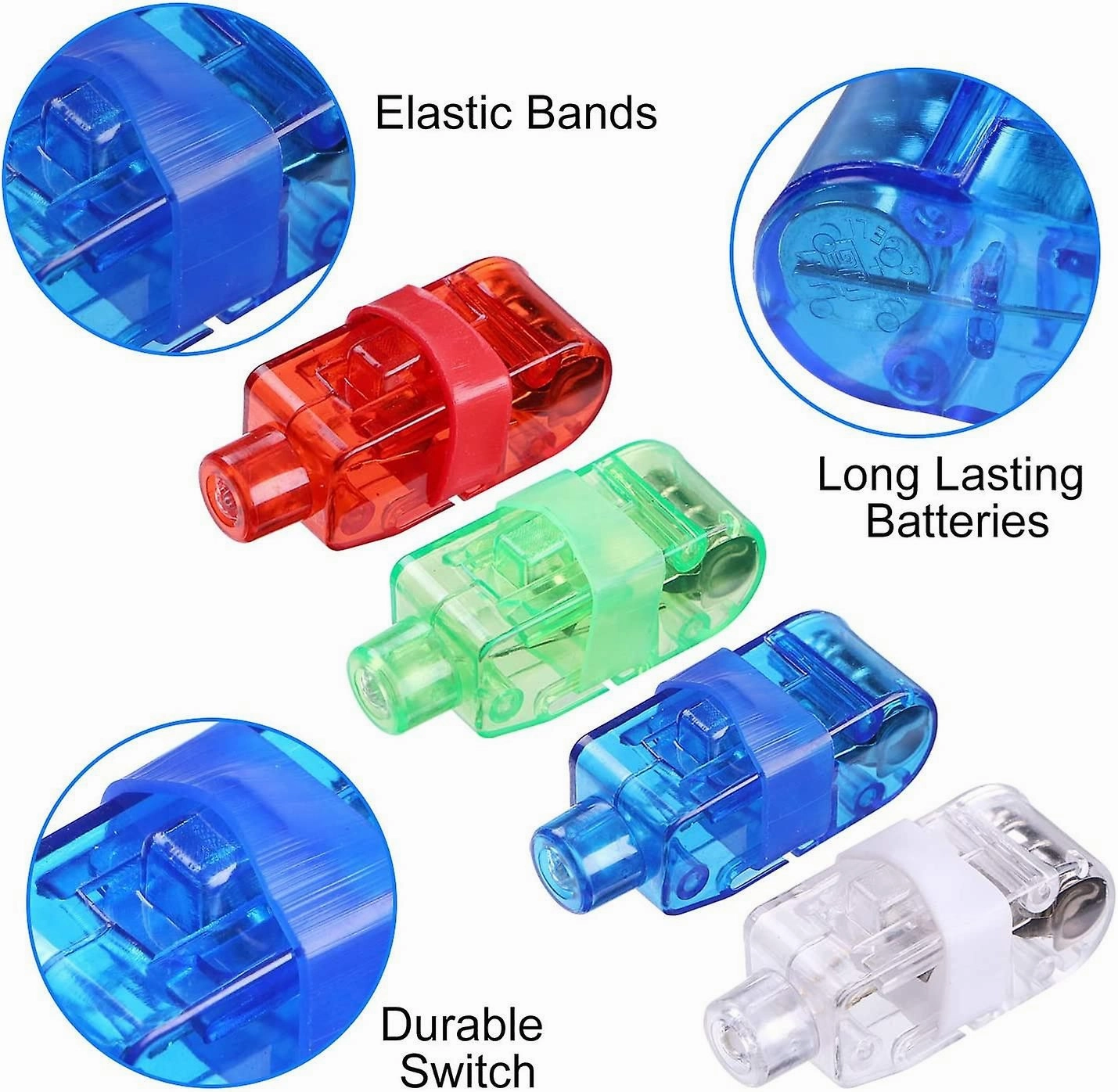 100 Pack Led Finger Lights, Flashing Light Up Rings Bulk Party Favors | Glow In