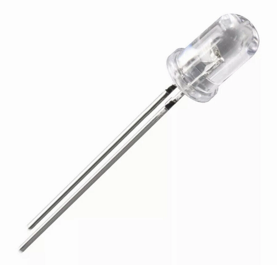 100pcs 5mm Flashing Blinking White LED Light Emitting Diodes 1.5hz On Off