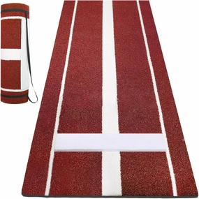 10x3 ft Softball Pitching Mat with Mound - Antifade Turf, Antislip Foam Backing - Fastpitch Equipment for Softball and Baseball Pitchers Practice