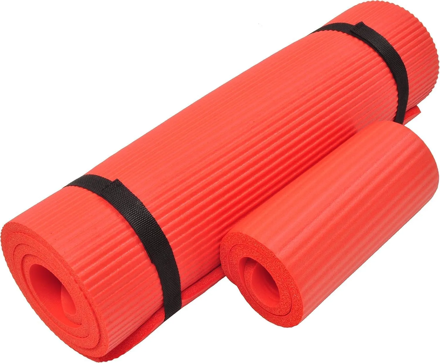1/2-Inch Extra Thick Yoga Mat with Knee Pad, High Density Non-Slip Exercise Mat for Pilates, Stretching & Workouts, Includes Carrying Strap