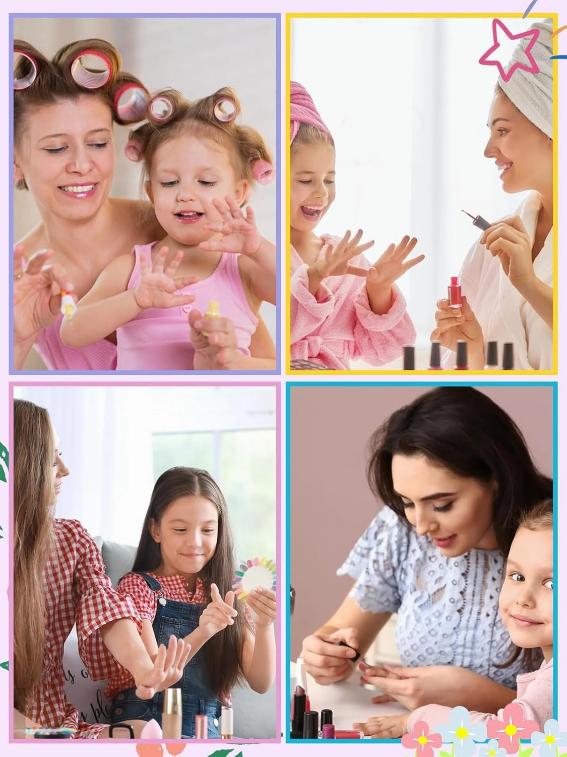 168 Pieces Press on Nails for Kids, EBANKU 7 Pack Kid Fake Nail Kit Candy Butterfly Press on Nails for Girls 6-12 Years with Nail Glue