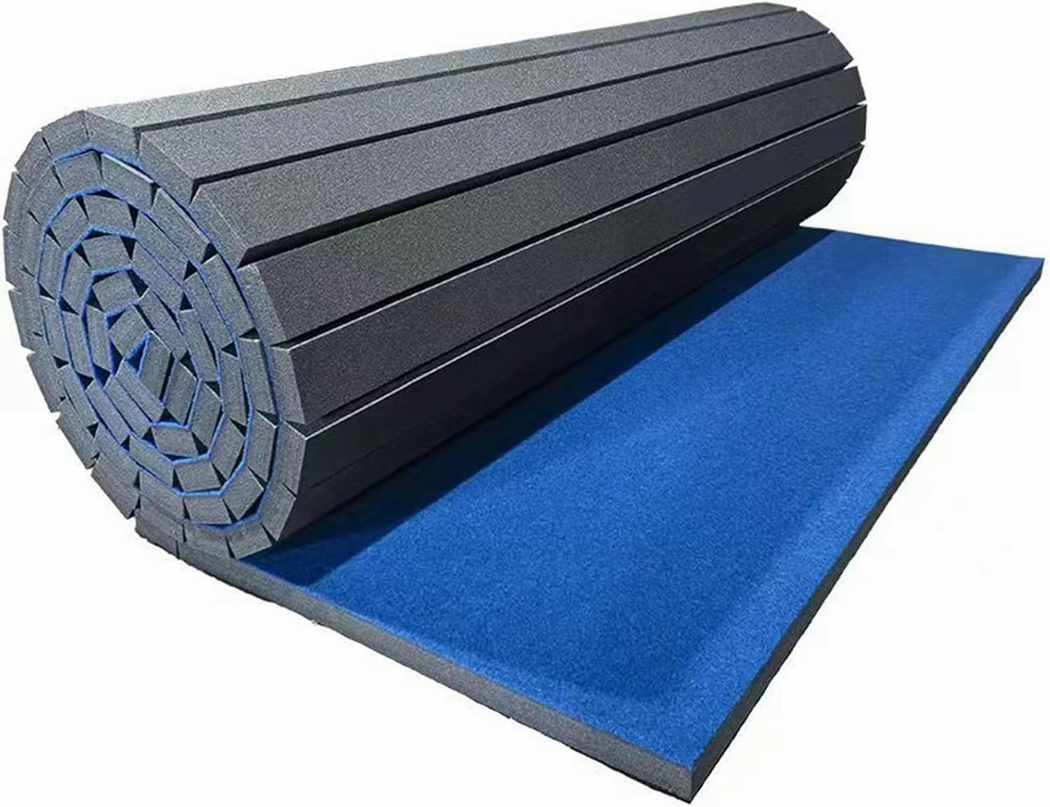 1.6"Thick High-Density Foam Gymnastics Mat - 118 x 35" Non-Slip Wrestling Mat for MMA, Home Gym, Cheerleading with Diamond-Texture Carpet Top