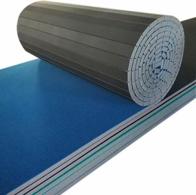1.6"Thick High-Density Foam Gymnastics Mat - 118 x 35" Non-Slip Wrestling Mat for MMA, Home Gym, Cheerleading with Diamond-Texture Carpet Top