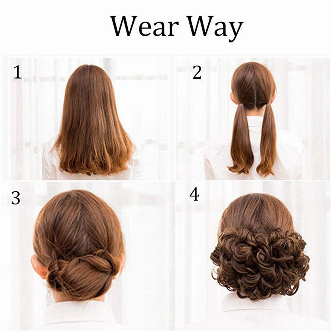 1 Piece Synthetic Large Hair Messy Women's Natural Wavy Scrunchie Chignon Tray Ponytail Hairpieces #12