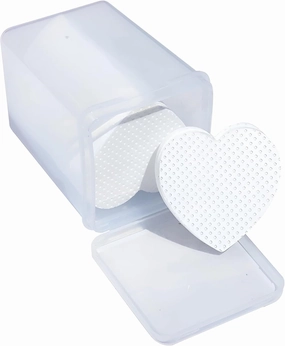 200Pcs Heart-Shaped Lint-Free Cotton Pads for Nail Polish & Eyelash Glue Removal – Reusable Nail Art Cleaning Wipes in Pink & White – Soft Absorbent Sheets with Storage Box (White)