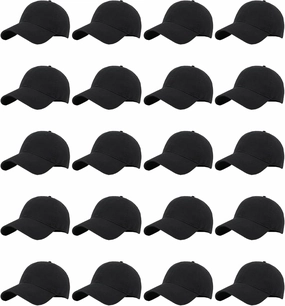 20 Pack Baseball Cap Blank Trucker Hats Bulk Wholesale Hats Adjustable Plain for Men Women