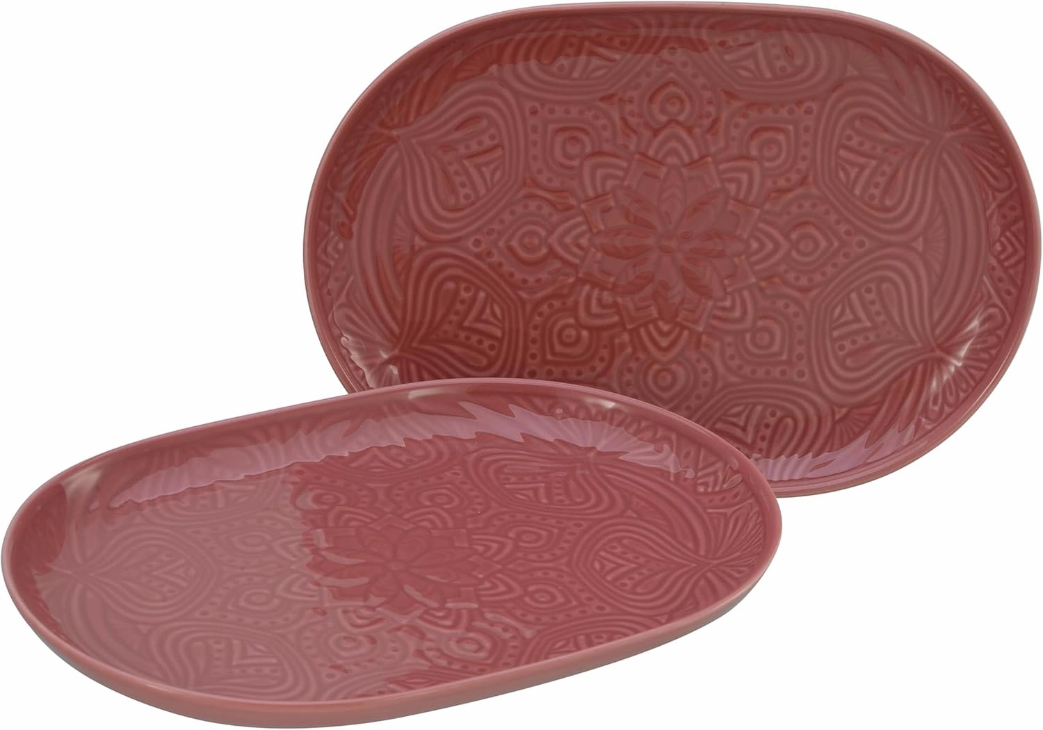 21631, Orient Mandala Series, 2-Piece Crockery Set, Porcelain Plate Set, Dishwasher and Microwave Safe, Made in Europe