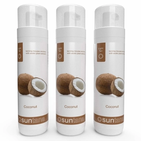 3 x Suntana Coconut Fragranced 8% Premium Self Tan Mousse - Light Tan