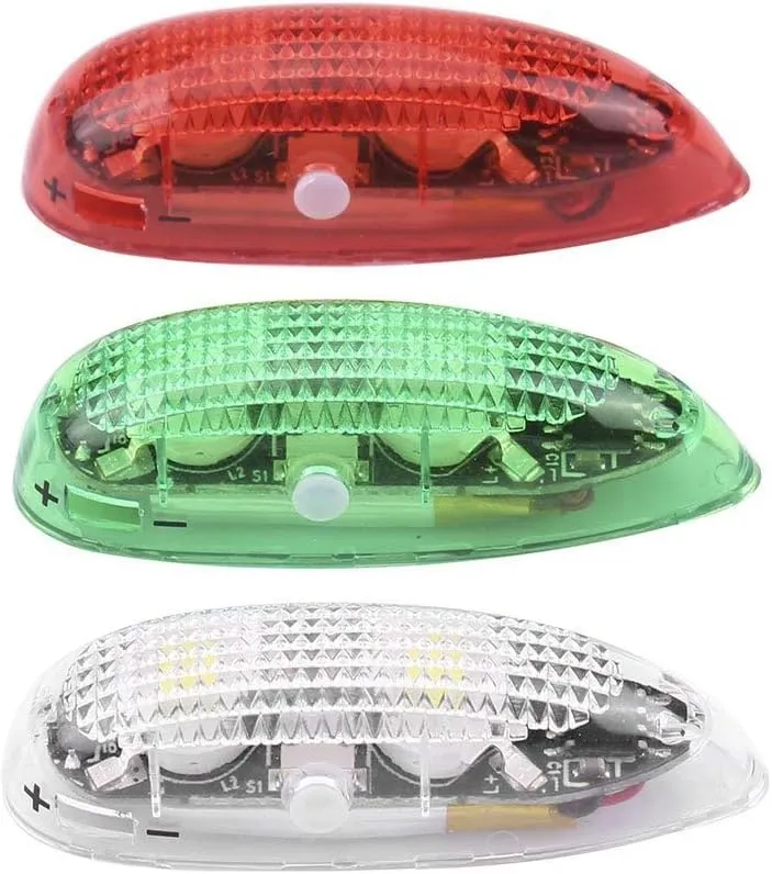 3PCS RC Plane Wireless LED Light Kit for Airplane Aircraft Helicopter Fix Wing Quadcopter, Water Droplet Shape Double/Quick/Flicker Flash Drone Lights, Red Green White LED Flashing Lights