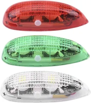 3PCS RC Plane Wireless LED Light Kit for Airplane Aircraft Helicopter Fix Wing Quadcopter, Water Droplet Shape Double/Quick/Flicker Flash Drone Lights, Red Green White LED Flashing Lights
