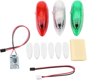 3pcs/Set Drone LED Light Drone Flash LED Wireless Light RC Drone Flash Light for RC Fix Wing Aircraft Airplane Helicopter