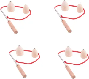 4 Sets Peg Tops Educational for Traditional Craft Present Enhances Intelligence Coordination Encourages Safe for Various Surfaces Random Color