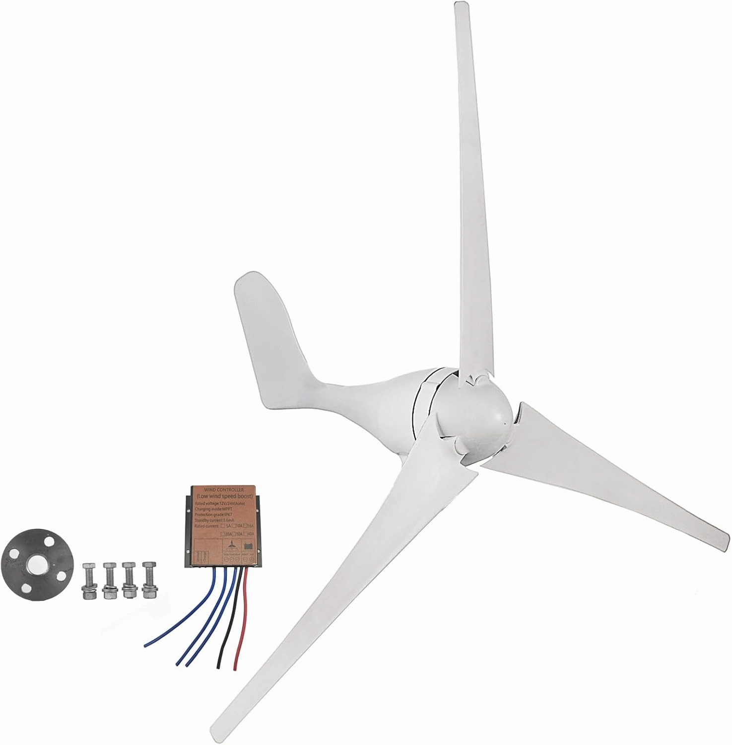 400W Turbine Generator,Wind Generator 12V Turbine Wind Turbine Kit with MPPT Controller 3 Blades Wind Generator Kit Suitable for Boats, Gazebos, Chalets, or Mobile Homes