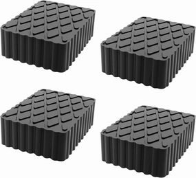 4 Pack Solid Rubber Auto Lift Block Spacer Pad Solid Universal Rubber Lift Pads for Automobile Lifts, Jacks, Racks 160mm x 120mm x 50mm