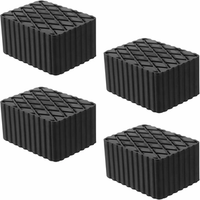4 Pack Solid Rubber Auto Lift Pads, Anti-Skid Lift Block Spacer Pad for Car Lifts, Jacks and Racks, 3000lbs Loading Capacity, 6-1/3" x 4-3/4" x 3"