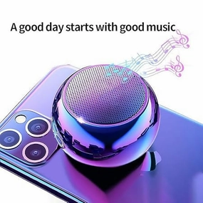 4D Portable Bluetooth Speaker with Electroplated Steel Design