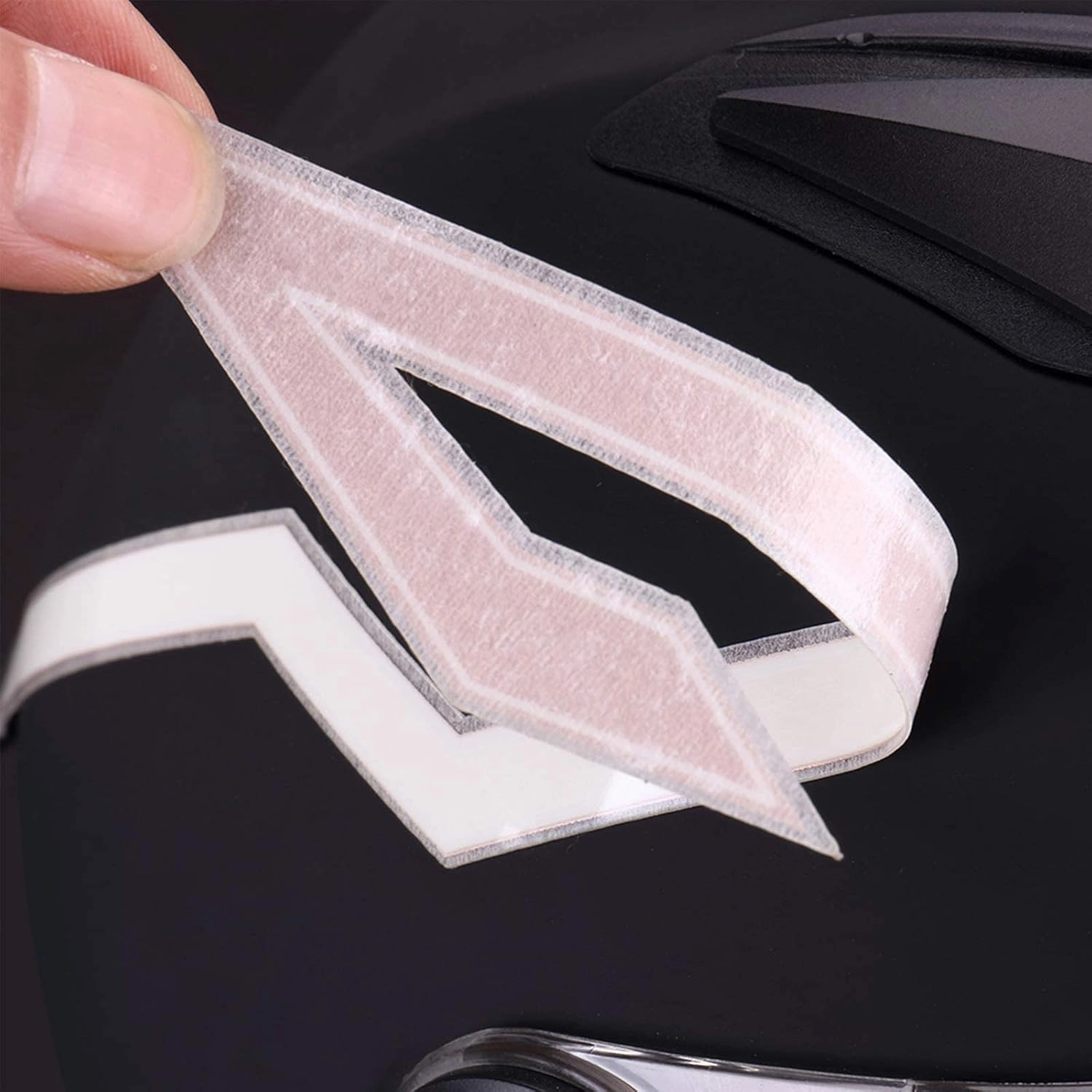 4PCS Upgrade Rechargeable Motorcycle Helmet Light, Night Riding Signal Helmet EL Light Sticker, 3 Mode Led Helmet Light Strip Accessories for Motorcycle, Bike Helmet (Rechargeable Powered, Ice Blue)