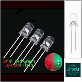 5MM Led Flashing Red Green 1.0Hz Diode Round 100pcs F5 Diodes Red-Green Flashing