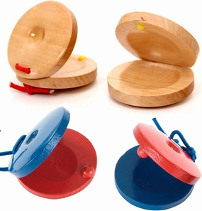 8pcs Musical Castanets for Kids, Wooden Finger Castanets for Kids, Baby Instruments Rhythm Toys