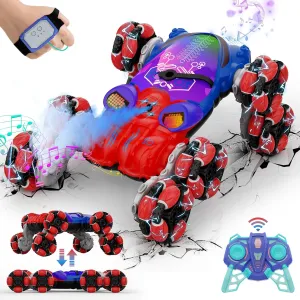 8WD Gesture Sensing Rc Stunt Cars Toys for Boys Age 6-13, Hand Remote Control Climbing Car, Toy for Kids 6 7 8 9 10 11 12  Years Old Christmas Birthday Coolest Best Gift Idea for Boy Girl Red