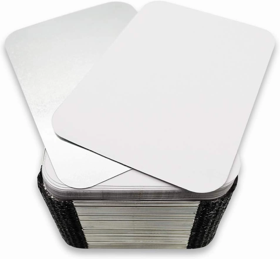 (120 Pack) Premium 2.5-LB Takeout Pans with Lids - 8.6" x 6.1" x 2" l Heavy Duty Disposable Aluminum Foil for Catering Party Meal Prep Freezer Drip Pans BBQ Potluck Holidays