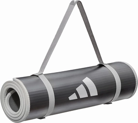 adidas 10mm Extra Thick Training Mat with Carrying Strap and Non-Slip Textured Base - Cushioned Workout Mat for Home Gym, Floor Workouts, and Intense Exercises - Portable and Durable
