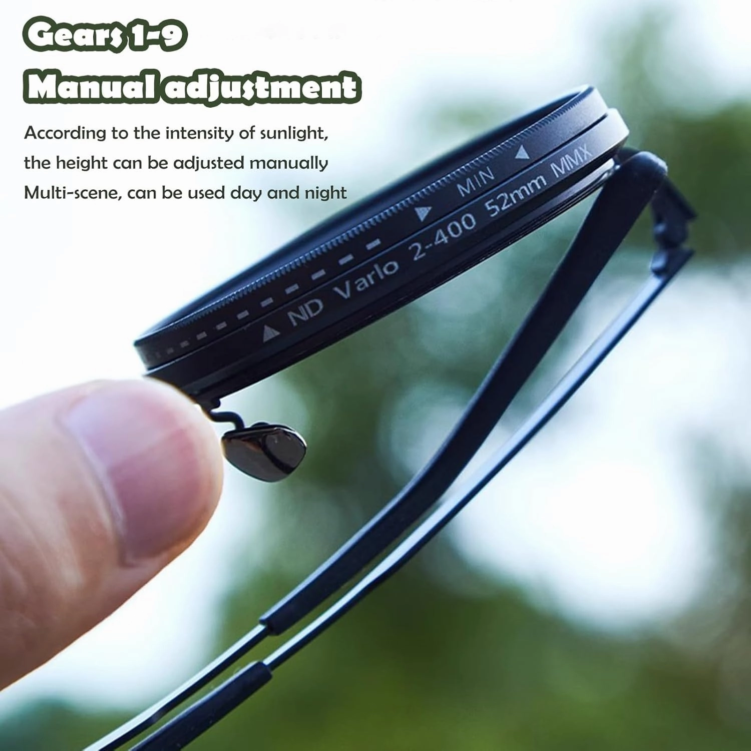 Adjusta Shades Sunglasses, Nd9 Adjustable Sunglasses for Fishing Driving Travelling, Adjustable Tint Sunglasses for Men