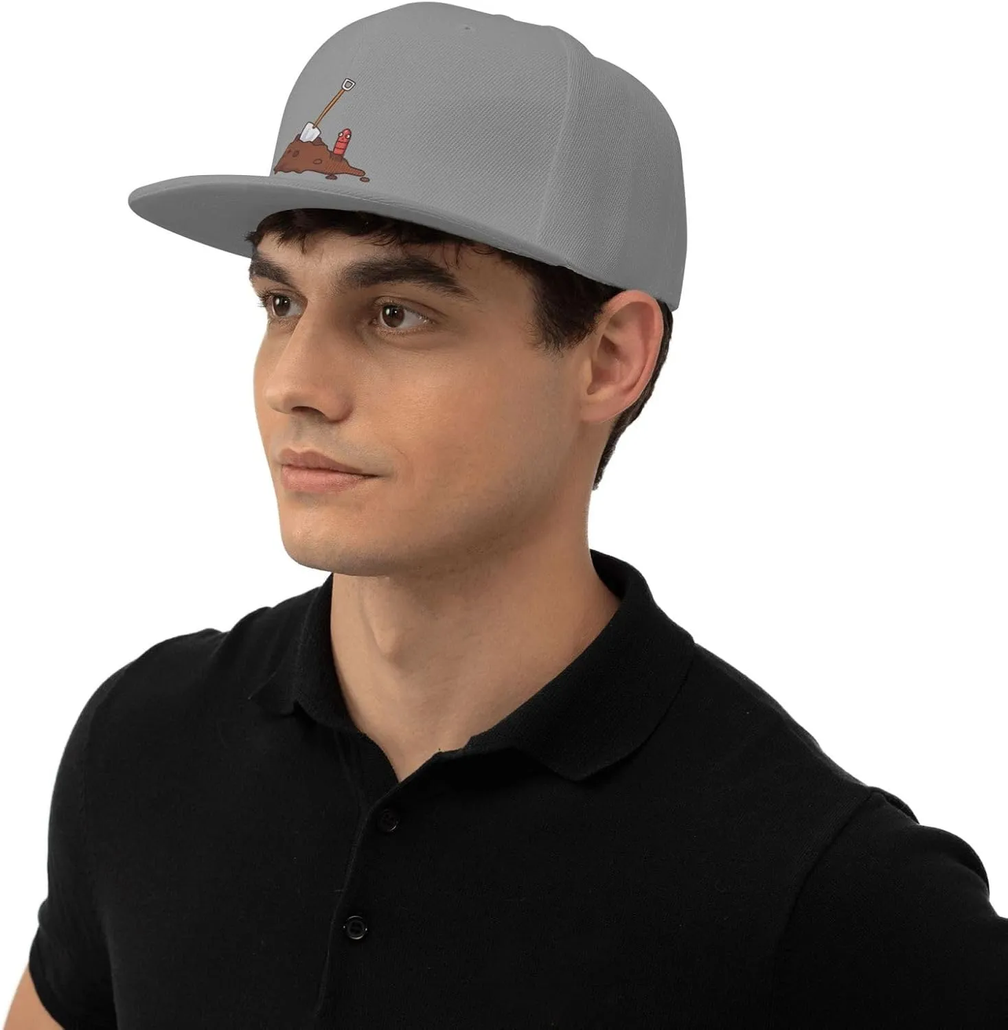 Adjustable Earthworms and Shovels Snapback Hat for Men Women Baseball Cap Dad Hats