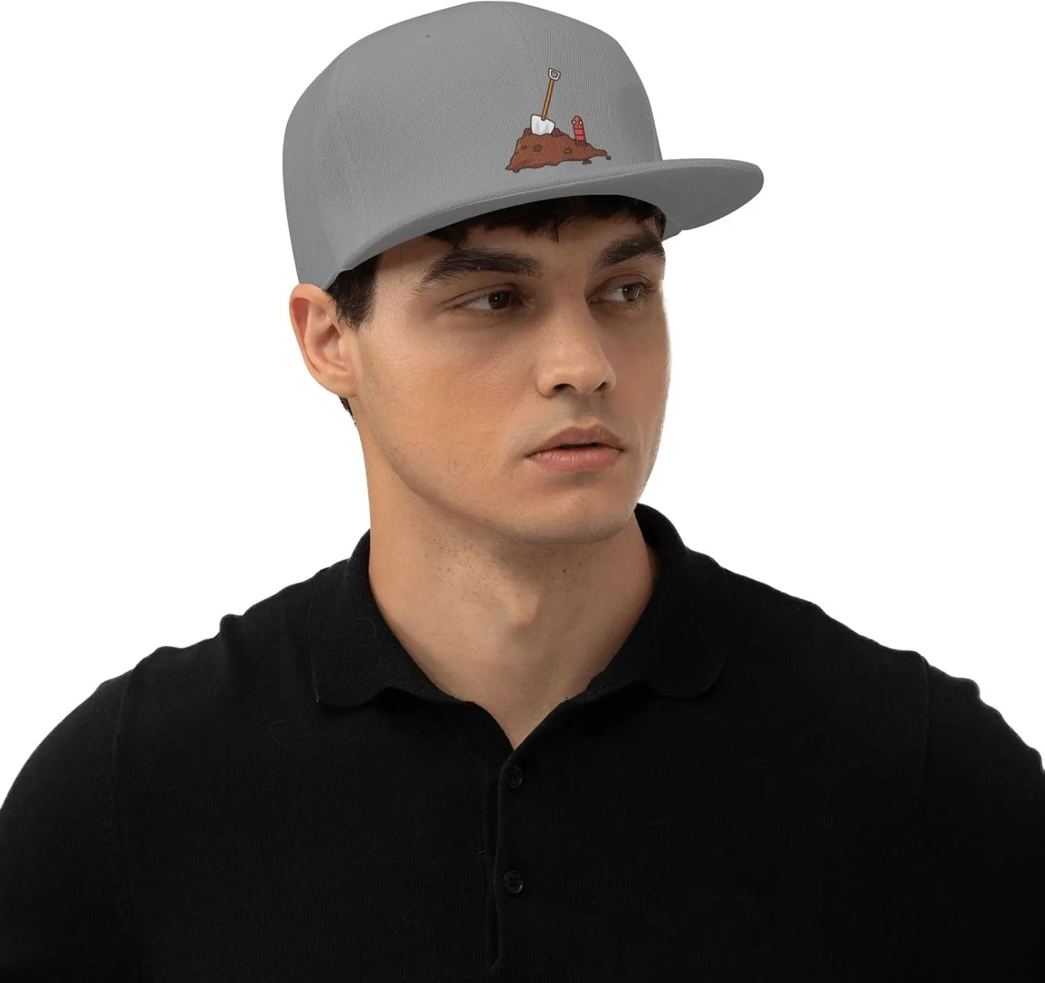 Adjustable Earthworms and Shovels Snapback Hat for Men Women Baseball Cap Dad Hats