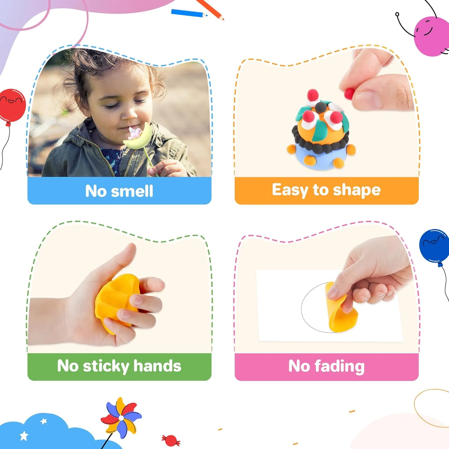 Air Dry Clay 42 Colors, Modeling Clay for Kids, DIY Model Magic Clay, Molding Clay Kit with Sculpting Tools, Non-Sticky Soft and Super Light, Arts and Crafts Gift for Boys Girls Kids.