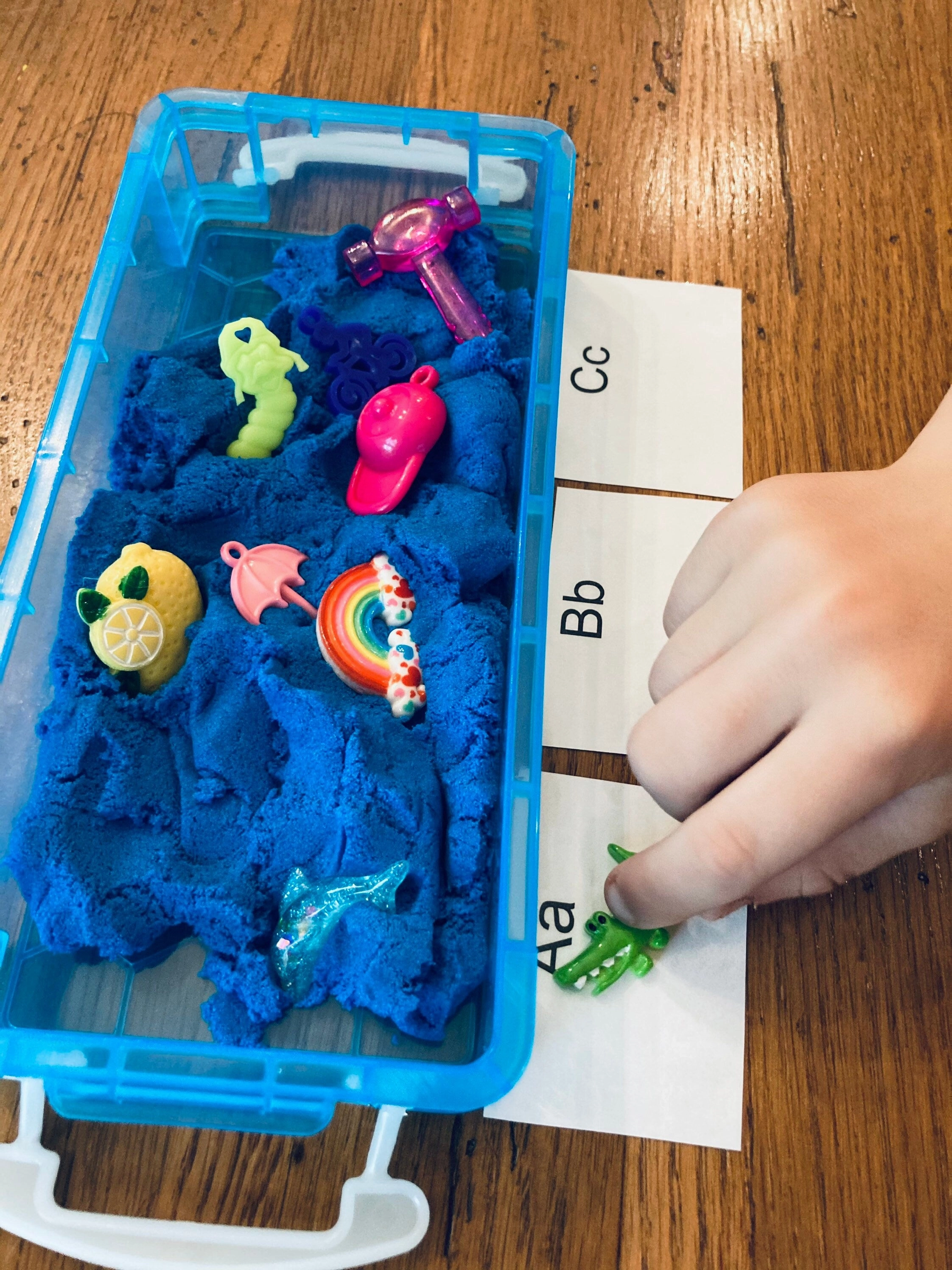 Alphabet Objects Sensory Box Mini Objects for Speech Therapy Beginning Sounds Set Alphabet Trinkets