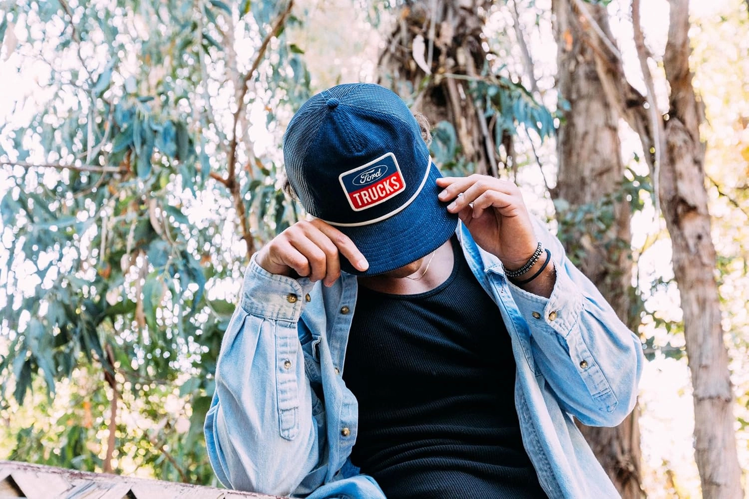 AMERICAN NEEDLE Ford Motors Patch Unisex Adjustable Snapback Baseball Hat