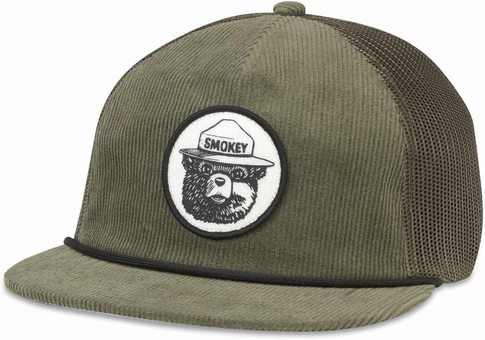 AMERICAN NEEDLE Smokey The Bear Patch Unisex Adjustable Snapback Baseball Hat