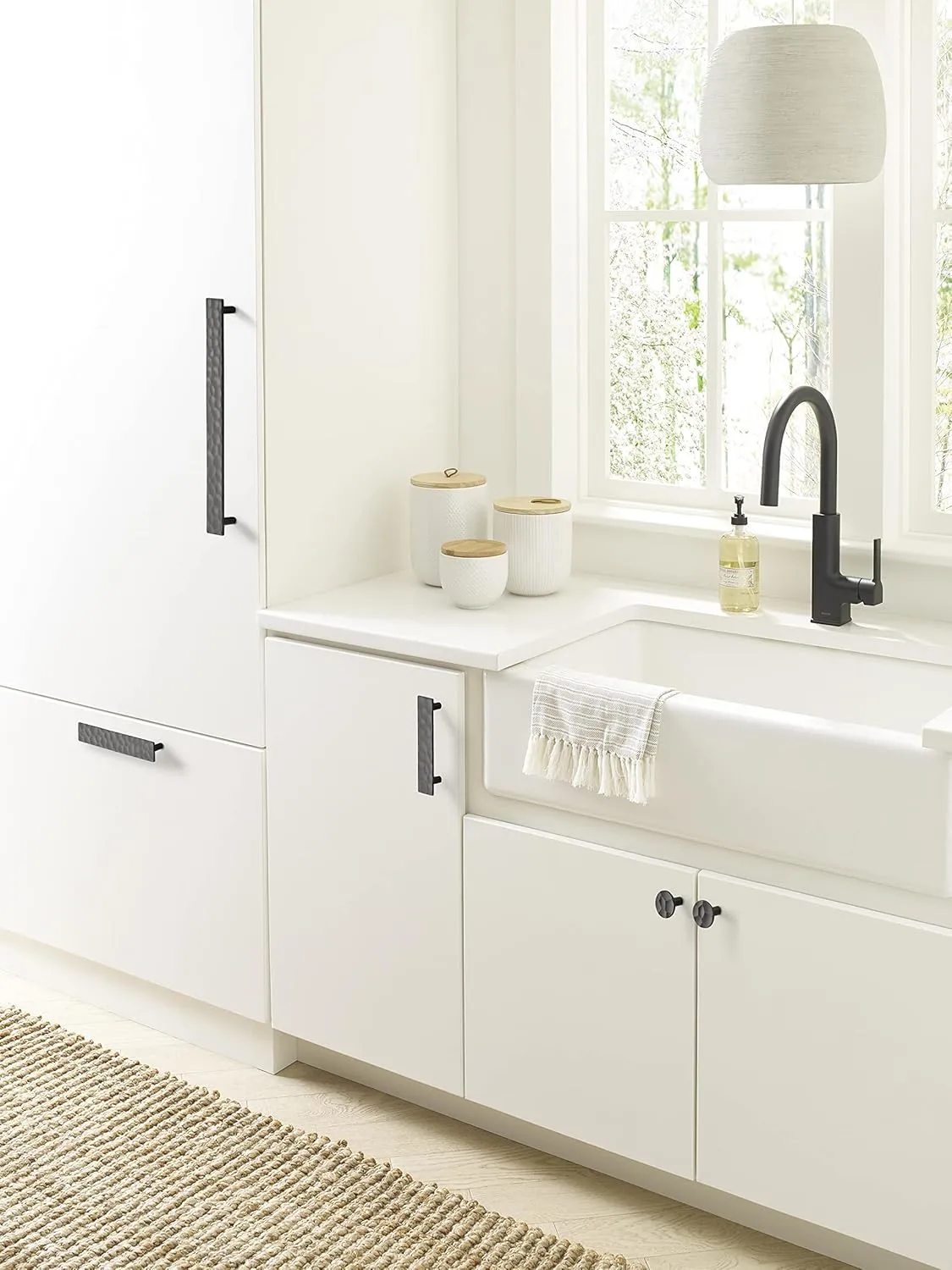 Amerock | Cabinet Pull | Gunmetal | 3-3/4 inch (96 mm) Center to Center | Kamari | 1 Pack | Drawer Pull | Drawer Handle | Cabinet Hardware