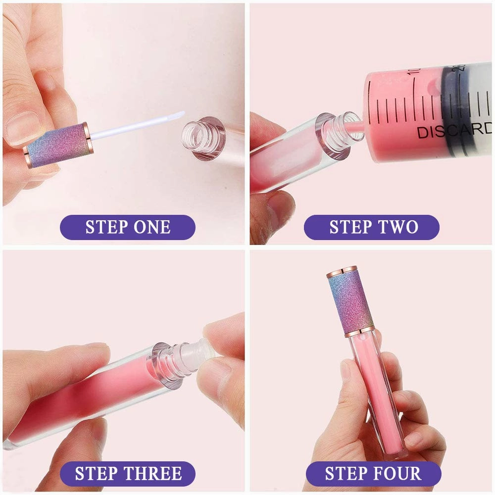AMORIX 25 Pack Diamond Lip Gloss Tubes with Wand 5ml Empty Rhinestone Lip Gloss Containers Cute Lipgloss Bottles Crystal Lip Gloss Supplies Kit   2pcs Syringes   Labels for DIY Lip Gloss Base