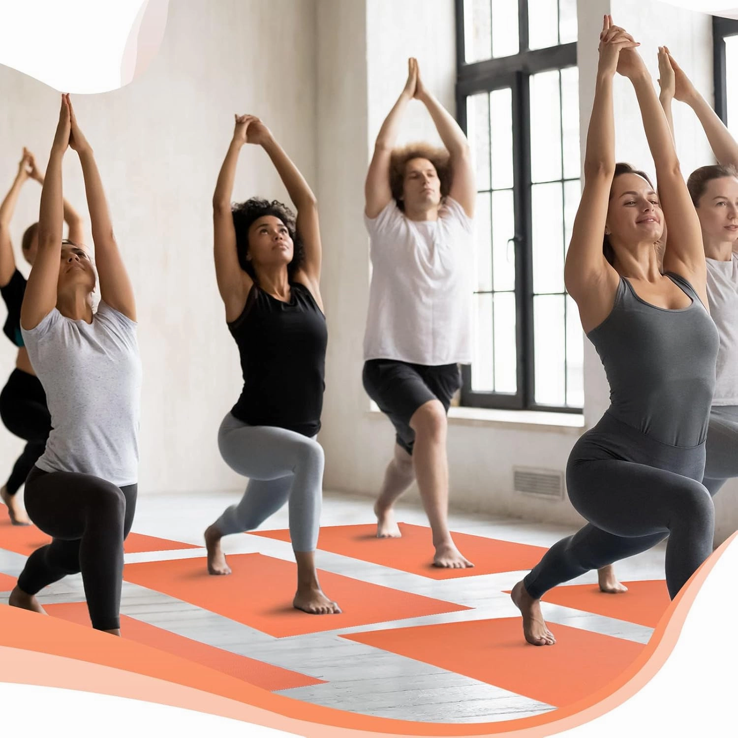 Amylove 12 Pieces Yoga Mats Bulk 68x24x0.12 Inch Exercise Non Slip Fitness Workout Mats for Women Men Home Workout Gym Yoga