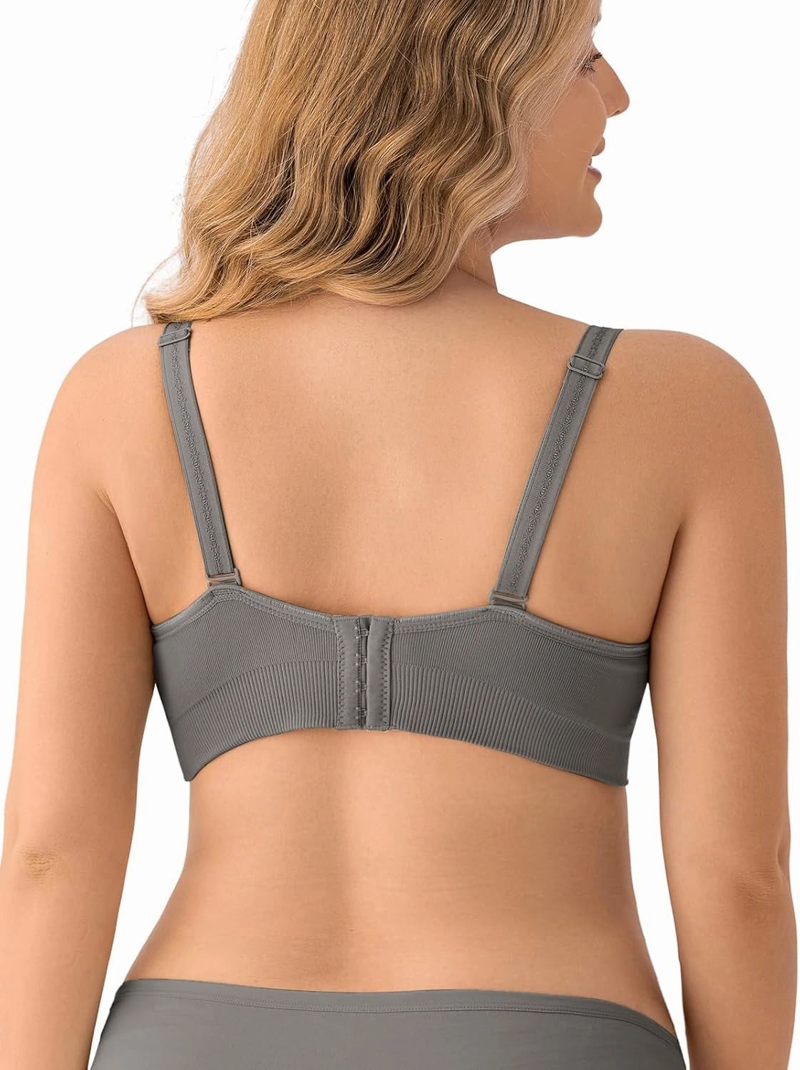 Angelhood Nursing Bra for Breastfeeding with Removable Bra Pads Seamless Nursing Bra with Support, Pack of 4