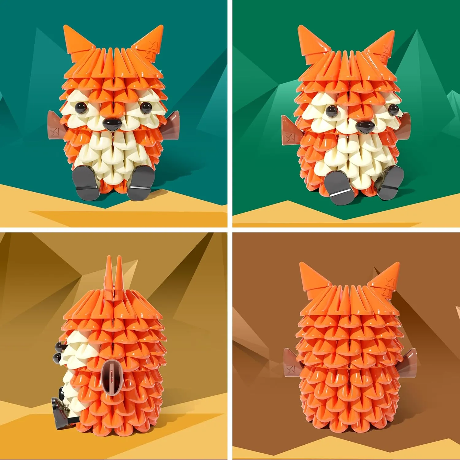 Animals 3D Soft Building Blocks - Cute Animal Kit, Pressure-Relief, STEM Educational Toys, Enhance Hands-On Skills Interlocking Building Blocks (1112-Mini Fox)
