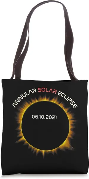 Annular Solar Sun Eclipse June 10 Night Sky Chaser Squad Tote Bag