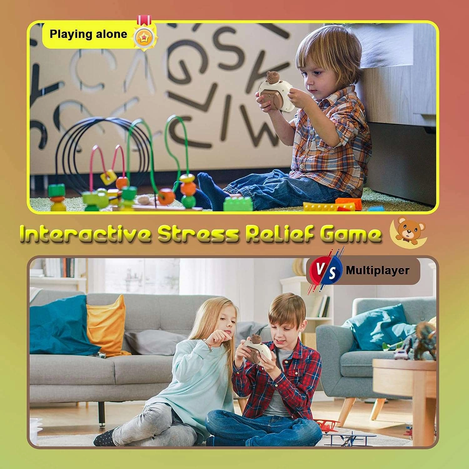 Anti Stress Sensory Bubble Pop Fidget Toys 4 Modes Quick Push Puzzle Handheld Flashing Console Toy For Kids And Adults