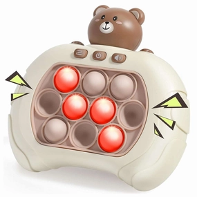 Anti Stress Sensory Bubble Pop Fidget Toys 4 Modes Quick Push Puzzle Handheld Flashing Console Toy For Kids And Adults