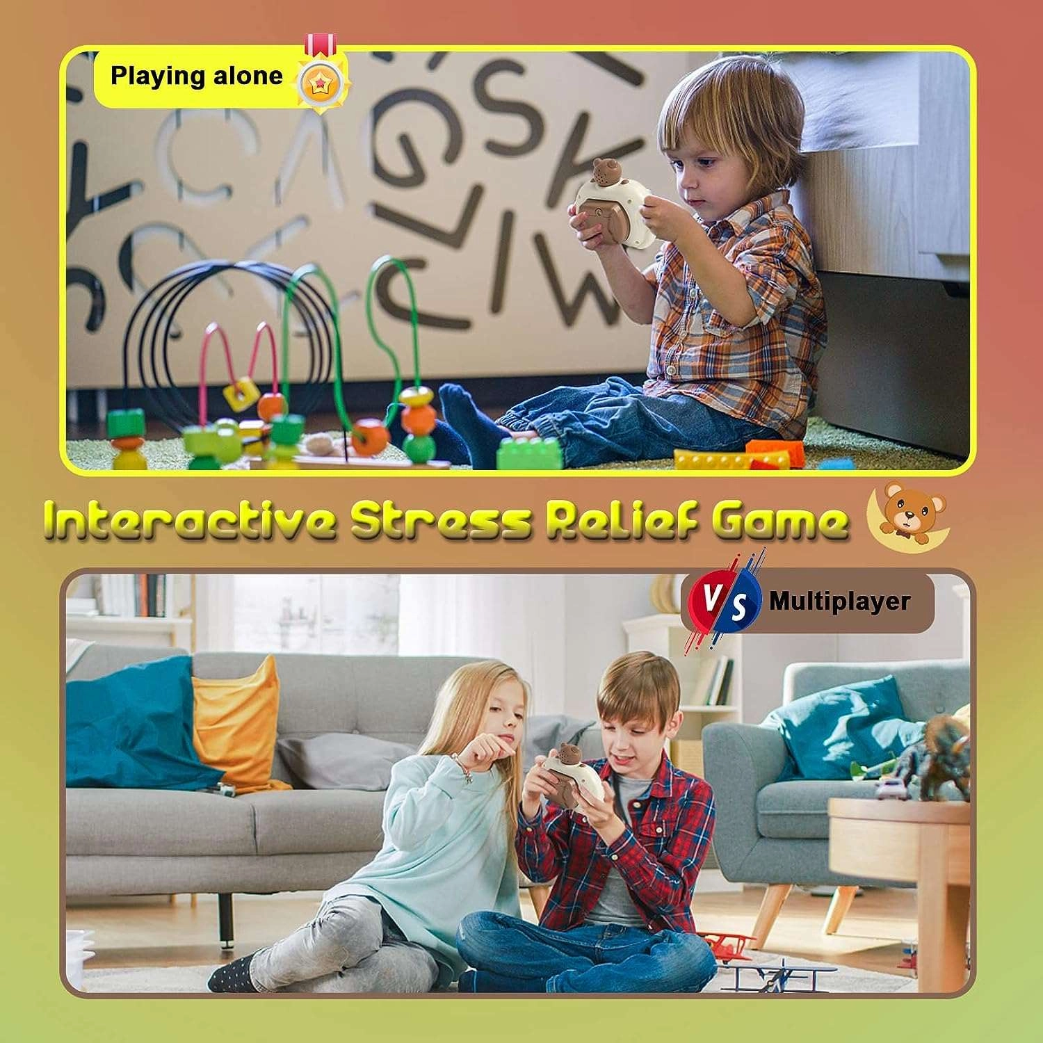 Anti Stress Sensory Bubble Pop Fidget Toys 4 Modes Quick Push Puzzle Handheld Flashing Console Toy For Kids And Adults