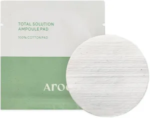 AROCELL Total Solution Ampoule Pad 100% Cotton 28 Sheets for Elasticity Moisturizing Exfoliation Skin Barrier Wrinkle Care Treatment with Hyaluronic Acid 10 Seed Oil Korean Skincare