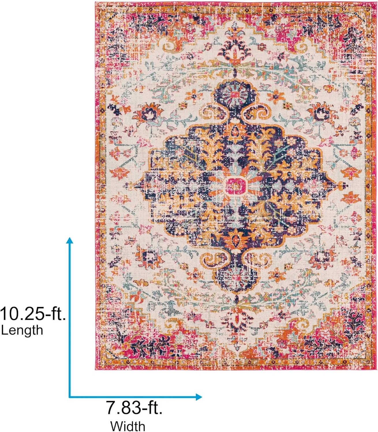 Artistic Weavers Odelia Vintage Bohemian Area Rug,7'10" x 10'3",Garnet