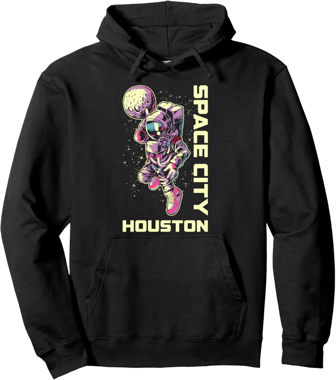 Astronaut Space City Dunk - Houston, Texas Pullover Hoodie