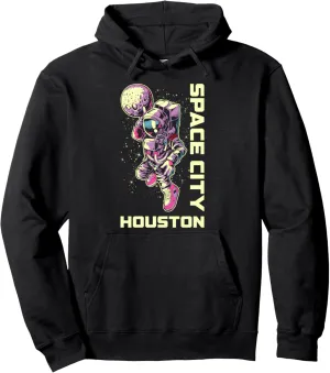 Astronaut Space City Dunk - Houston, Texas Pullover Hoodie