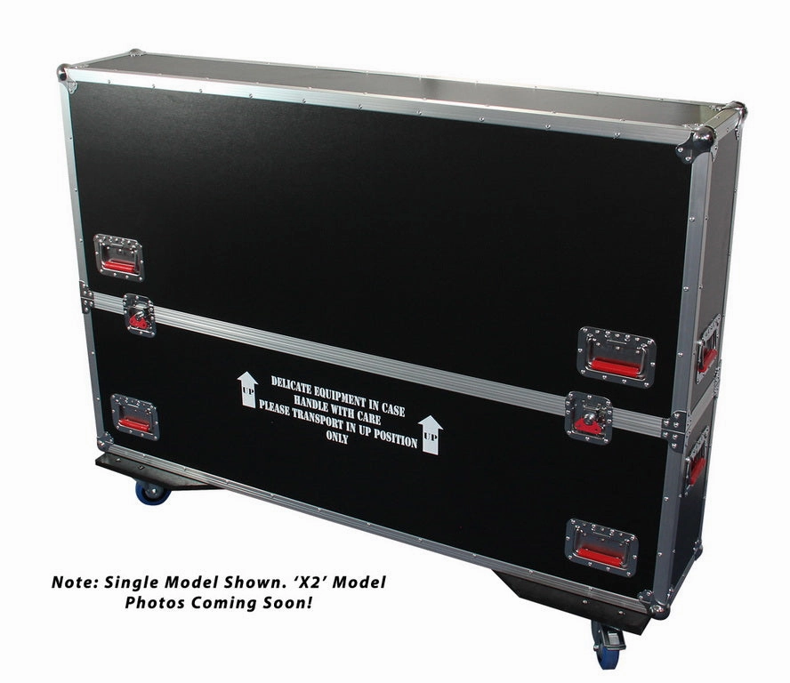 ATA Road Case with Casters for two 50" to 55" LCD/LED/Plasma Screen Monitors