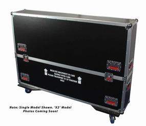ATA Road Case with Casters for two 50" to 55" LCD/LED/Plasma Screen Monitors