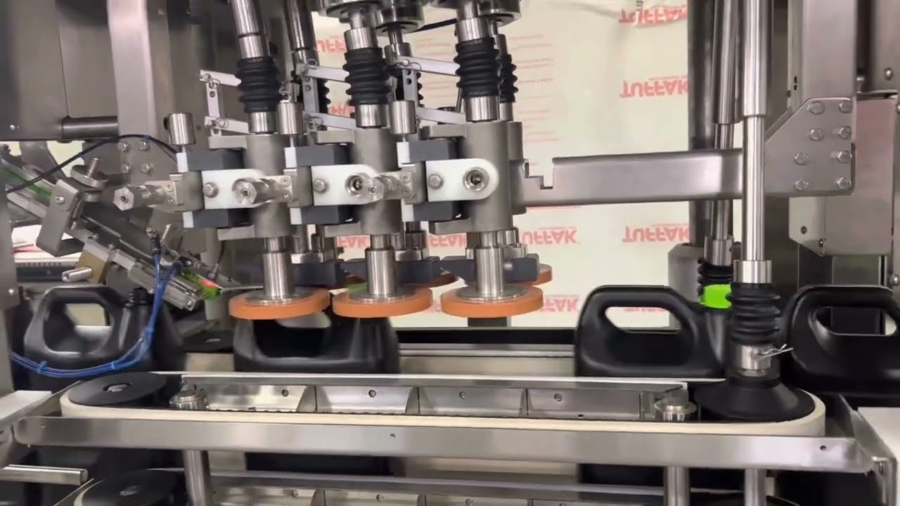 Automatic Inline Bottle Capping Machine Model TruCap-X-Vert Videos